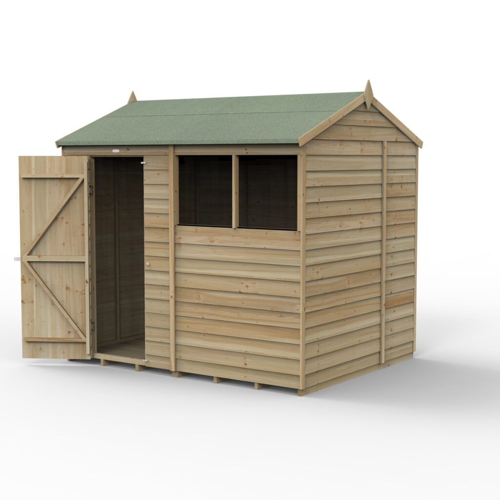 4LIFE Reverse Apex Shed 8×6 – Single Door – 2 Windows 5013053200605 2